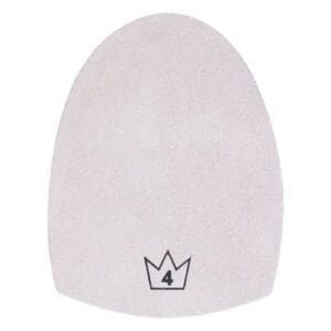 A light gray beanie with a small black crown logo on the front.