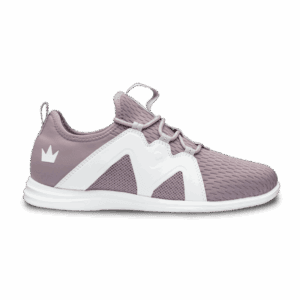 A stylish purple and white sneaker with a modern design.