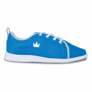 Blue casual sneaker with white laces and sole.