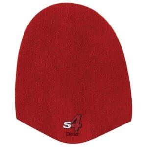 Red winter beanie hat with a small logo on the front.
