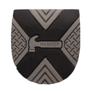 Black and grey shoe heel with Hammer brand logo.