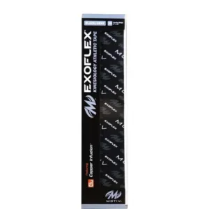 Maxoflex adhesive tube in black and white packaging.