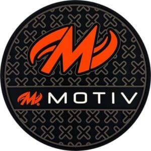 Logo featuring a stylized 'M' and the word 'MOTIV' in bold letters.